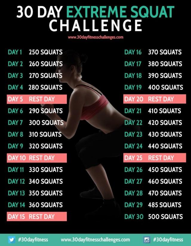 Santé Et Beauté 30 Jours Extreme Squat Défi Workout