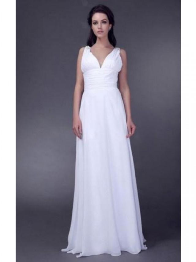 wedding photo - Discount White Chiffon Mother of the Bride Dress