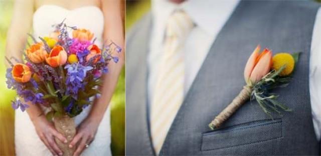 Ladies' Wedding Bouquets And A Gentleman's Boutonnieres❤️