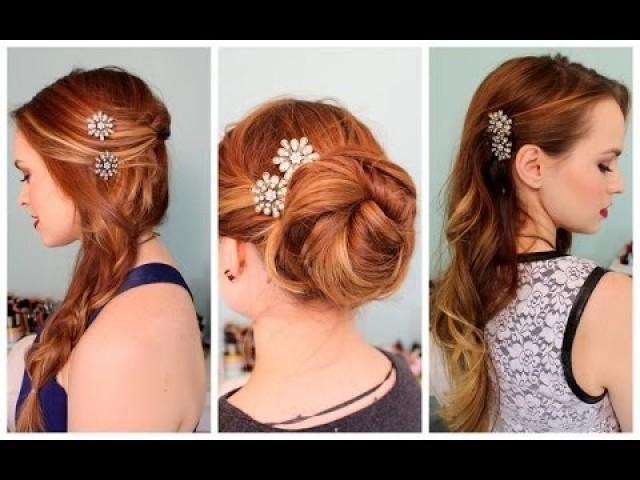 wedding photo - 3 Quick Hairstyles For Sparkly Hair Accessories!