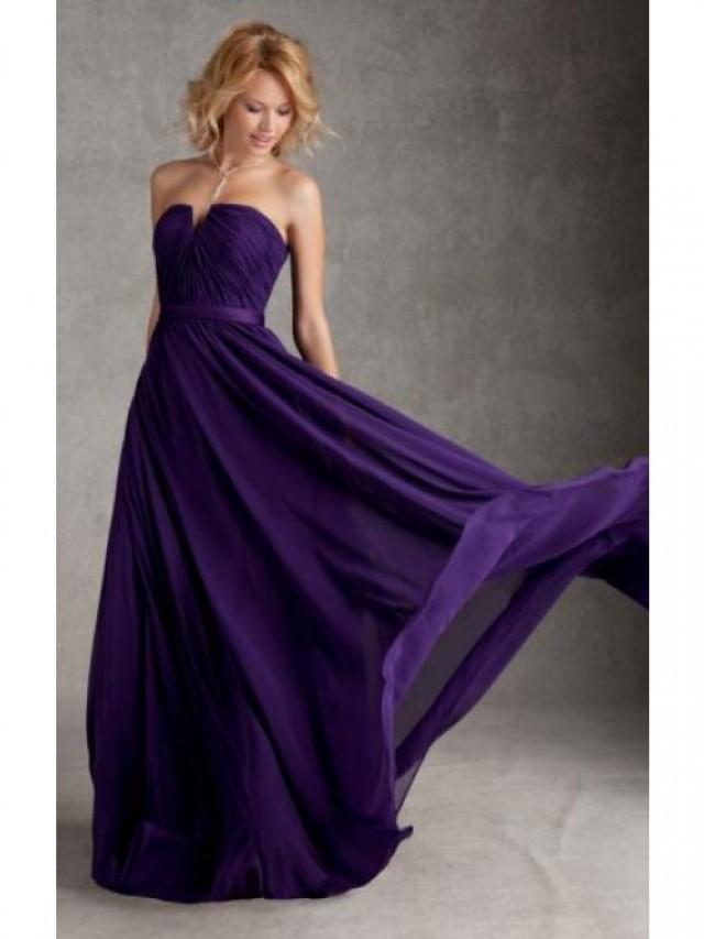 wedding photo - Long purple evening dresses