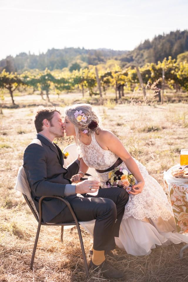 wedding photo - Theresa & David's Sonoma County artists' farm wedding
