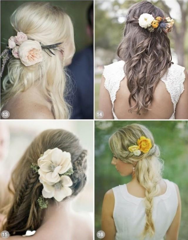 wedding photo - 50 Romantic Wedding Hairstyles Using Flowers