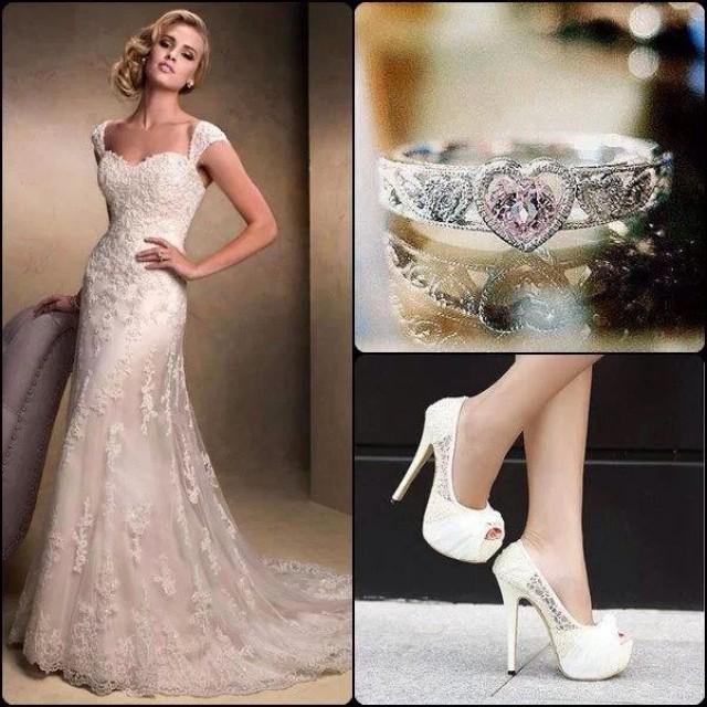 wedding photo - Vestido, anel e sapato