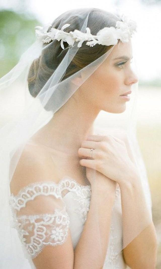wedding photo - PRIMROSE Silk Flower Bridal Crown