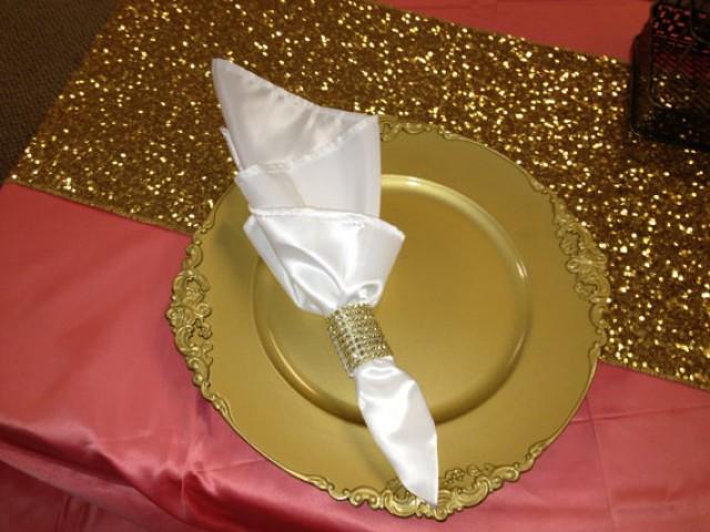wedding photo - Gold Silver Purple Champange Red NavySequin Table Runner