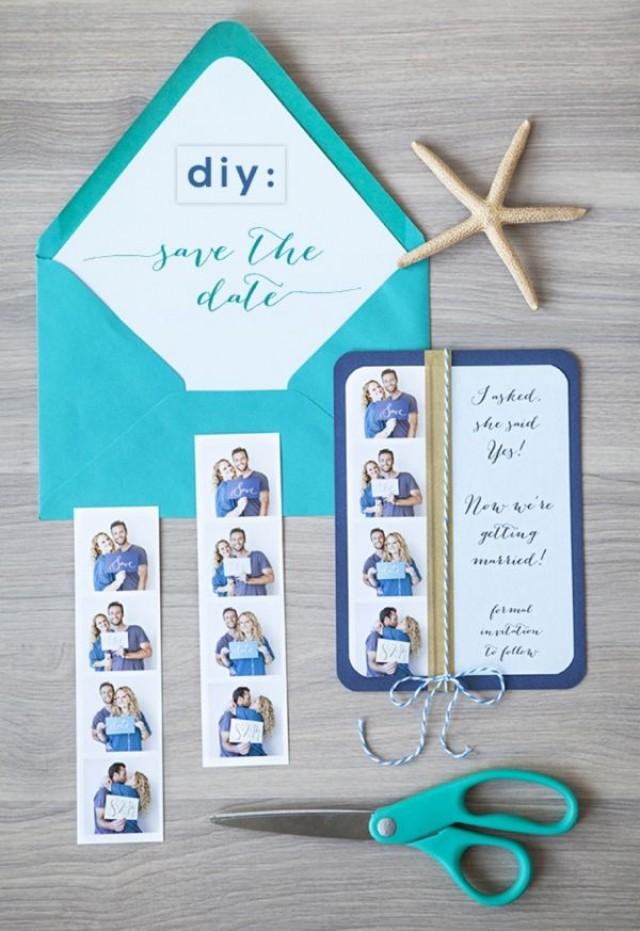 wedding photo - Make Your Own DIY Photo Strip Save The Date!!