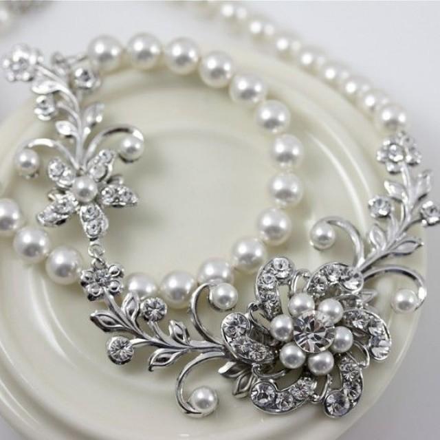 white flower wedding necklace white pearl bridal necklace vintage wedding jewelry swarovski flower wedding necklace white flower wedding necklace white pearl bridal necklace vintage wedding jewelry swarovski flower wedding necklace