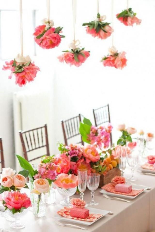wedding photo - 30 Gorgeous Hanging Flowers Decor Ideas Overhead At Your Reception 