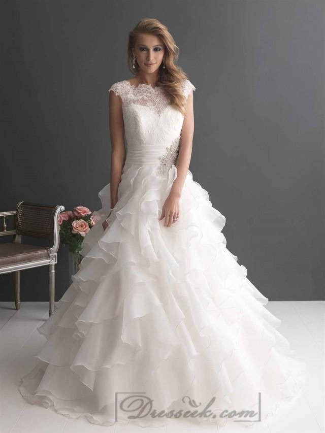 wedding photo - http://www.dresseek.com/images/v/201310/cap-sleeves-ruffled-layered-ball-gown-wedding-dress-with-ruched-band-1310161026-1.jpg