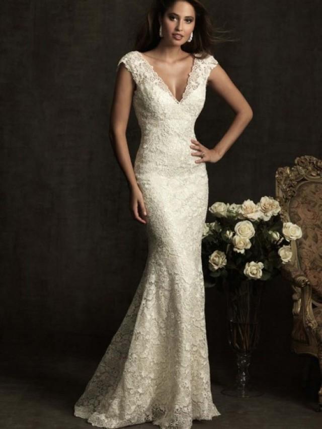wedding photo - Elegant 2015 UK Short Sleeveless Lace Bridal Gowns