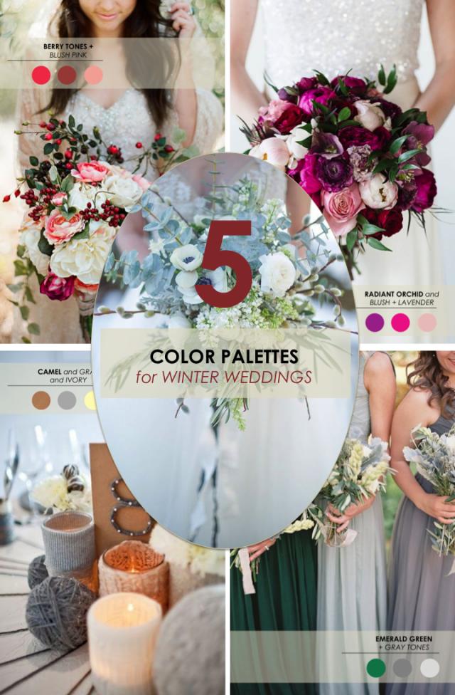5 Winter Wedding Color Palettes Weddbook