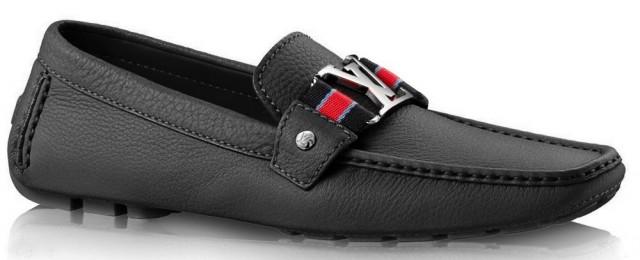 LOUIS VUITTON LV Mens Black Leather Moccasins Driving Shoes #2200888 - Weddbook