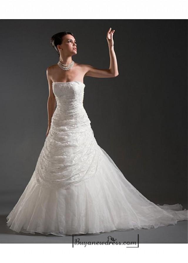 wedding photo - Beautiful Elegant Exquisite Taffeta A-line Wedding Dress In Great Handwork