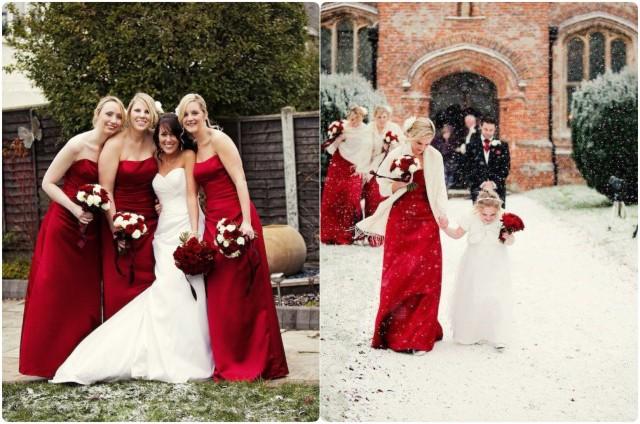 wedding photo - Red Bridesmaids