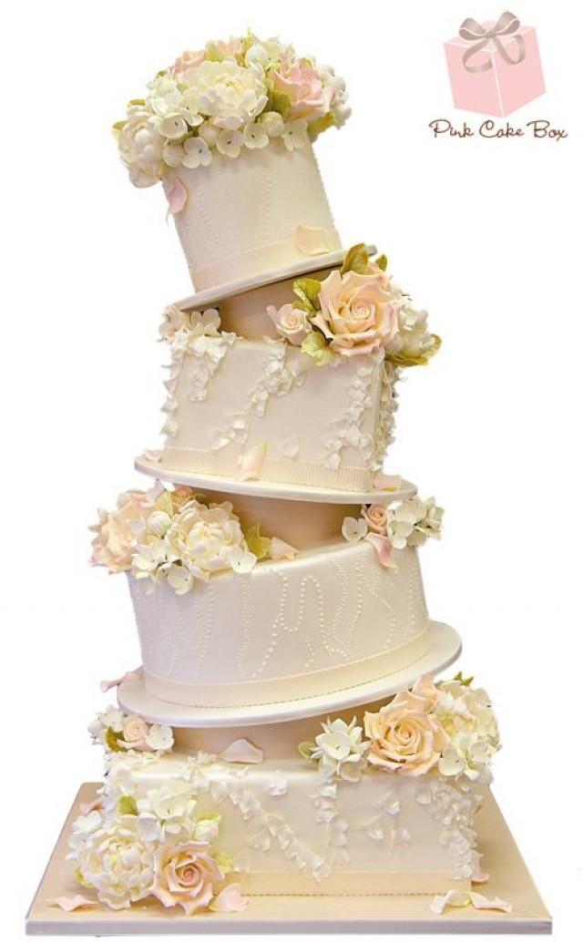 wedding photo - Topsy Turvy Ruffle Wedding Cake » Spring Wedding Cakes