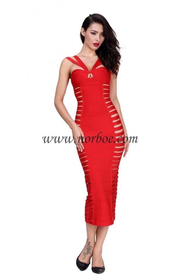 wedding photo - Norboe Red Formal Evening Dress