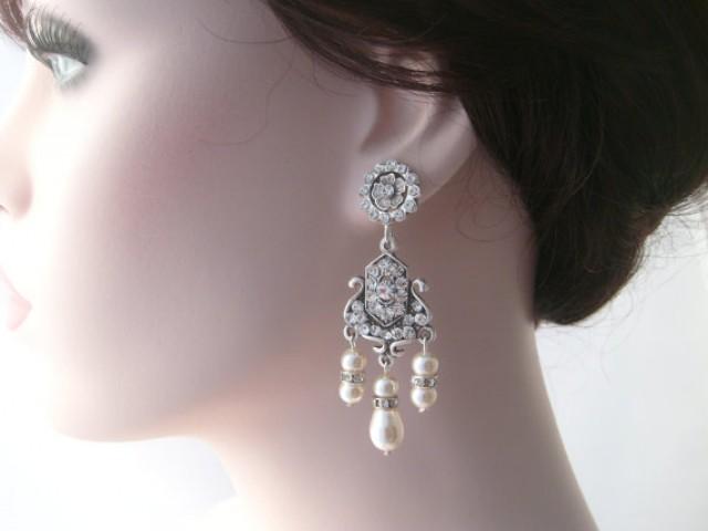 inspired Rhinestone Chandelier vintage Earrings Art chandelier Deco  Inspired earrings  Earrings Vintage