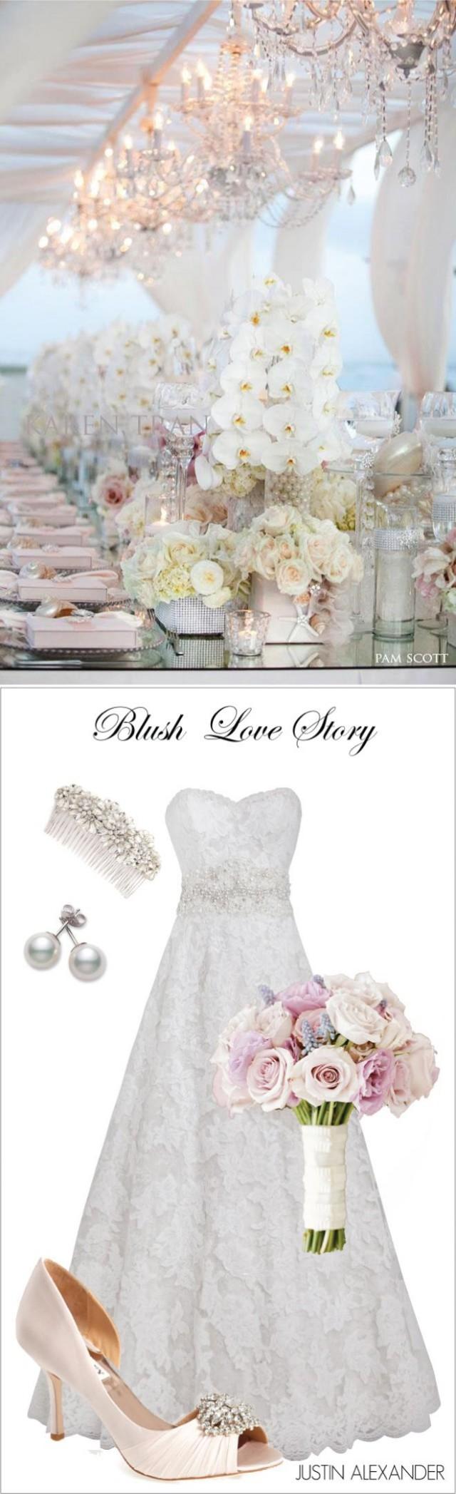 wedding photo - Wedding Day Look: Blush Love Story