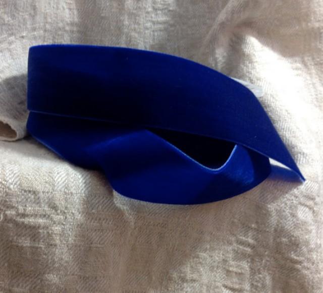 cobalt blue velvet ribbon