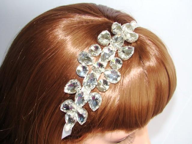 wedding photo - Bridal Headband - Crystal Bridal Headband - Crystal Headband - Hair Accessory - Statement Wedding Headpiece - Bridal Headpiece