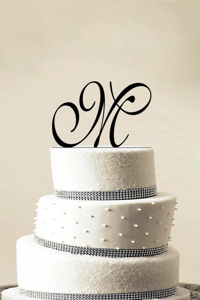 wedding photo - Custom Wedding Cake Topper - Personalized Monogram Cake Topper - Initial Cake Topper - Cake Decor - Bride and Groom