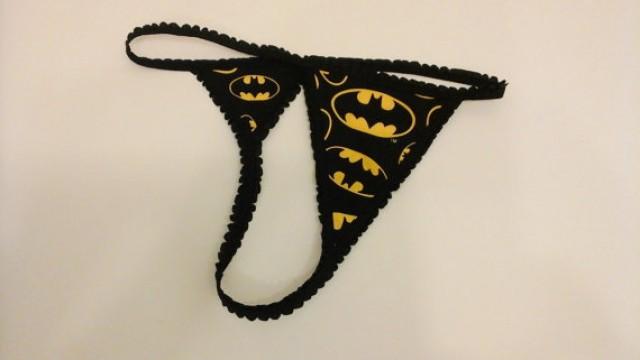 Batman Signal Thong G String Bachelorette Party Bridal Birthday Present Wedding Gift Idea Valentine&#39;s Day