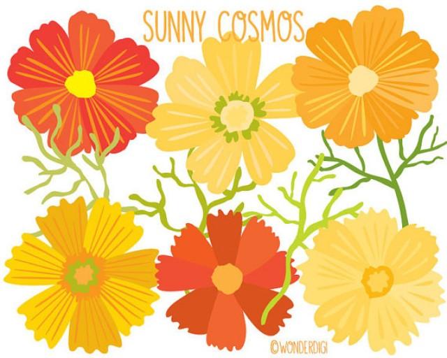 clipart of cosmos flower - photo #1