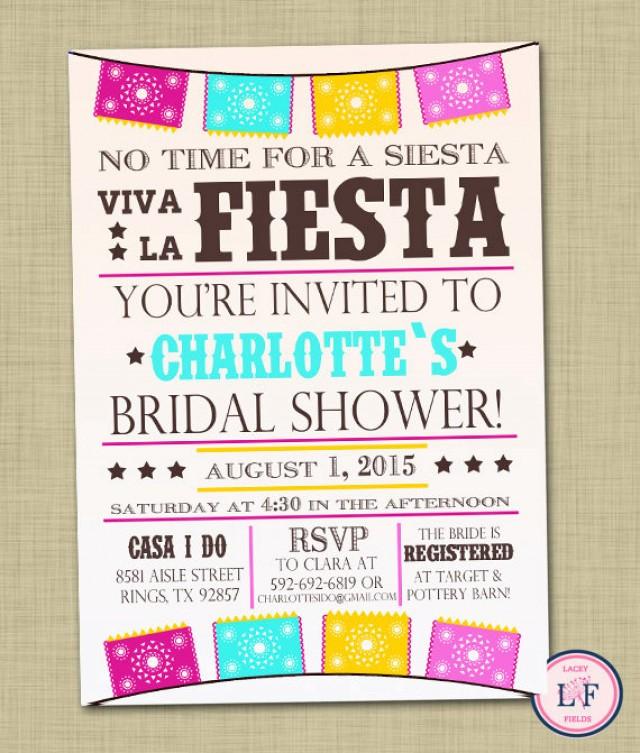 Fiesta Bridal Shower Invitation Printable Wedding Shower Invite Couples ...