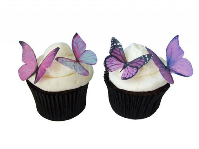 Wedding Cake Topper Edible Butterflies In 24 Prettiest Purple