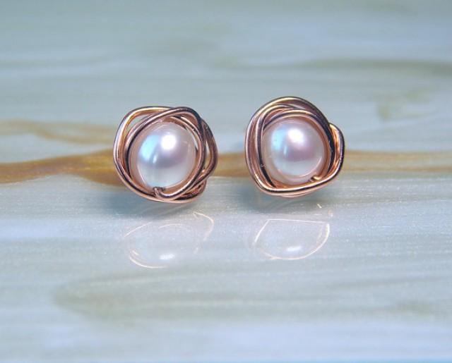 rose gold stud earrings sale