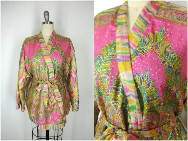 rose gold kimono jacket