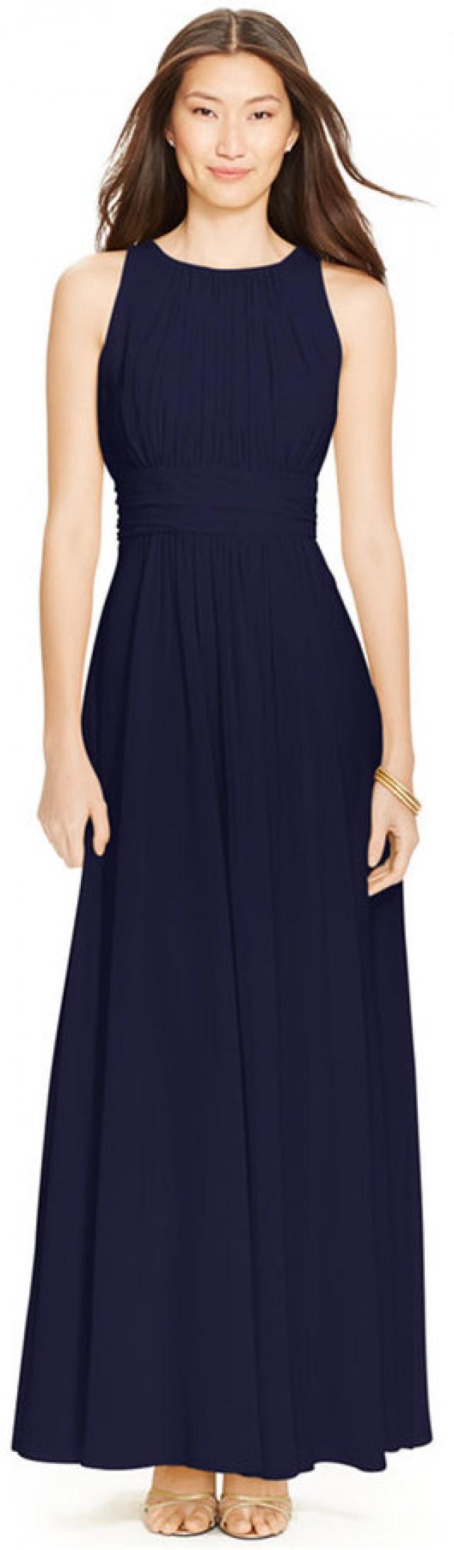 ralph lauren navy gown