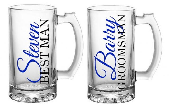 Personalized Groomsmen Mugs, Groomsmen Beer Mugs, Grooms Mug, Groomsmen ...