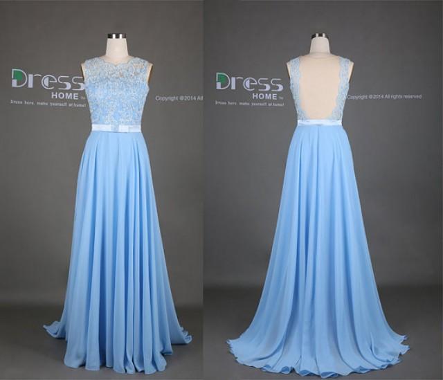 light blue long flowy dress