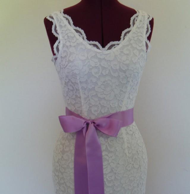 Lilac Purple Wedding Sash Plain Bridal Dress Belt Bridesmaid