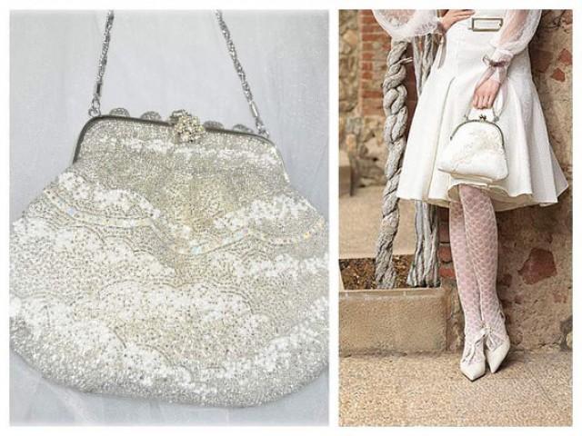 vintage bridal clutch