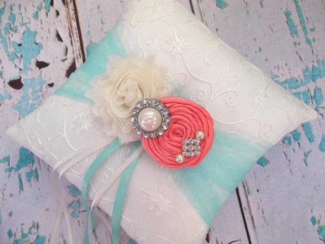 Ring Bearer Pillow Coral Ring Bearer Pillow You Design Coral