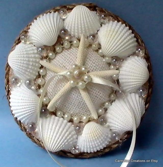 beach wedding ring holder with white shells_ring bearer alternate to pillow 2228976 weddbook - Wedding Ring Holder beach wedding ring holder with white shells_ring bearer alternate to pillow 2228976 weddbook - Wedding Ring Holder