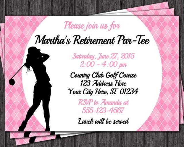 wedding photo - Golf Retirement Invitation - Women's Retirement Party Invitations - Golf Invitations - Birthday, Bachelorette, & More
