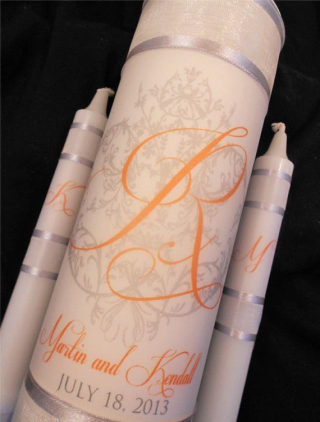 wedding photo - Unity Candle "Wraps", Created in Your Wedding Color, Wedding Ceremony Candle "Wraps", by No. 9