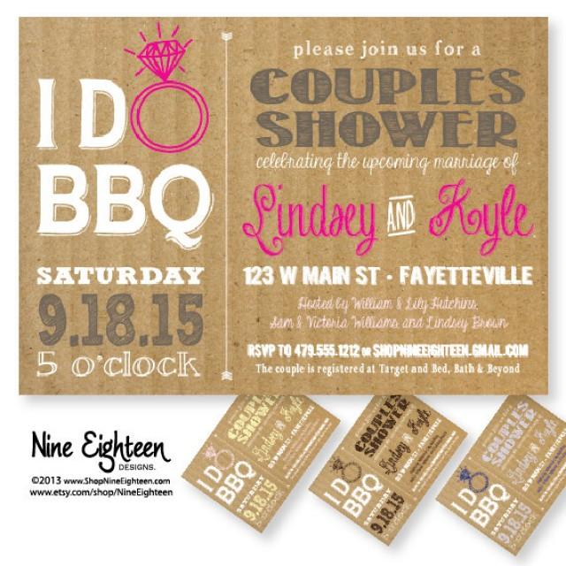 I Do BBQ Couples Shower, Barbeque Bridal Shower. Custom Printable PDF/JPG invitation. I design, you print. Made to Match add ons available.