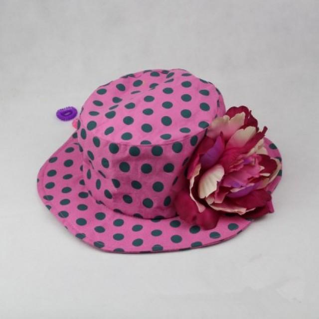 wedding photo - Designer Pink Flower Hat for Baby Girls