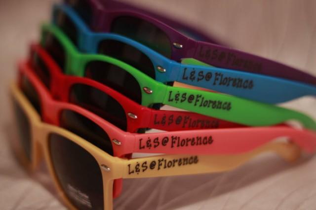 wedding photo - Set of Rainbow Wedding favor personalized sunglasses for outside ceremony/reception/photo booth/beach wedding