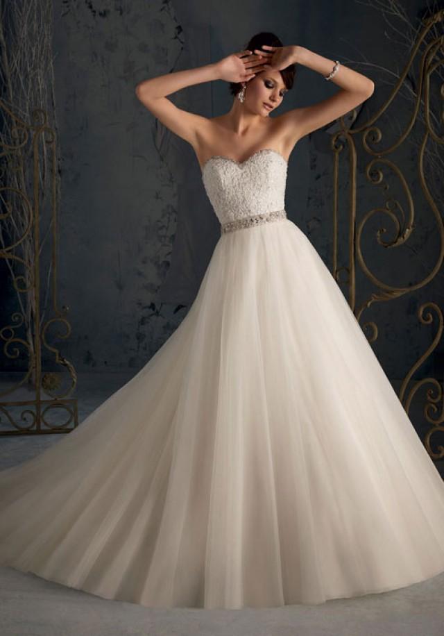 Gorgeous Wedding Dress with removable beaded shoulder straps - Cheap-dressuk.co.uk