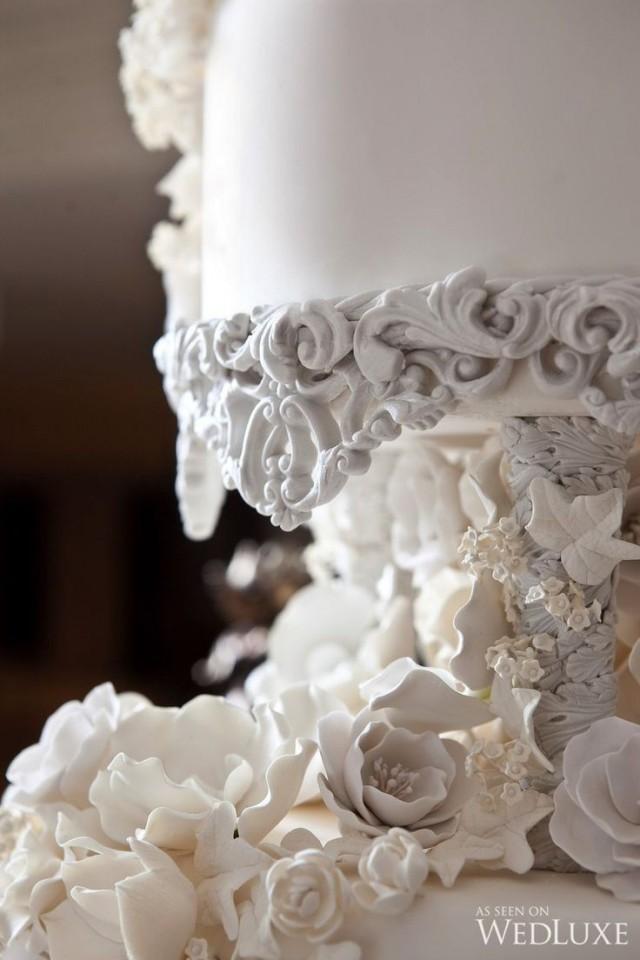 wedding photo - White & Gold Wedding Cakes