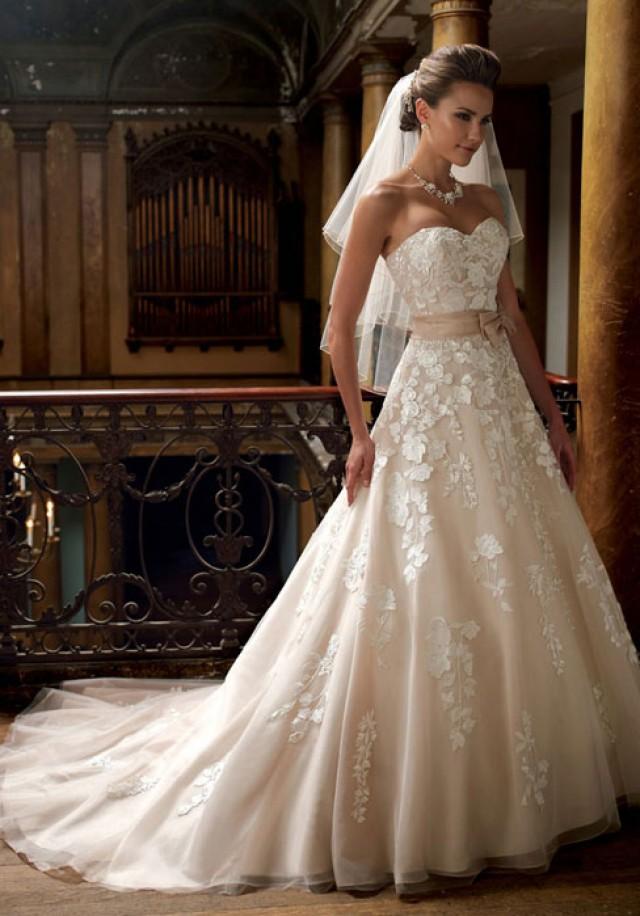 A-line Organza,tulle Empire Sweetheart Sleeveless Wedding Dress