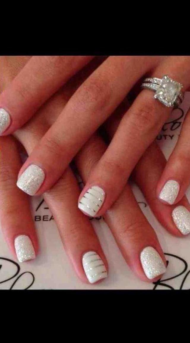 wedding photo - Cute Manicures That Show Off Your Engagement Ring