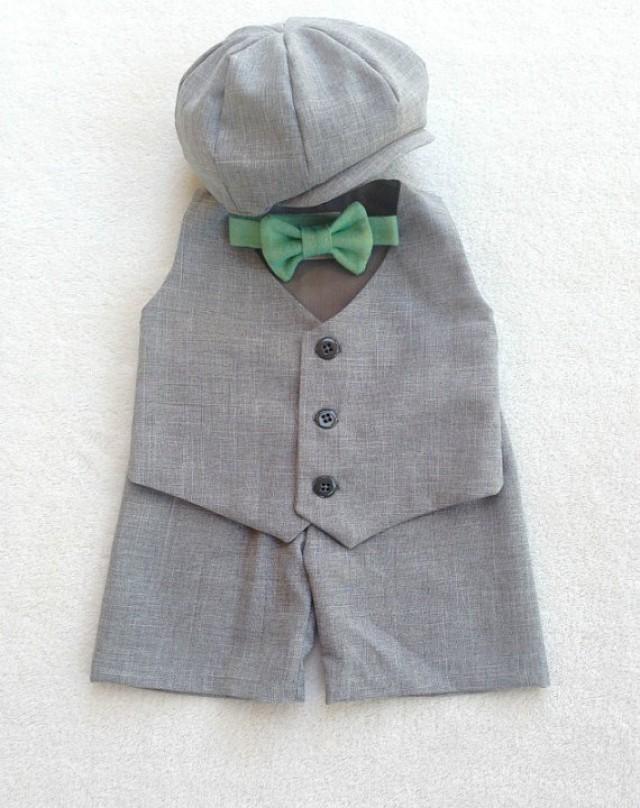Baby Boy Suit Ring Bearer Suit Baby Ring Bearer Gray Boys Suit