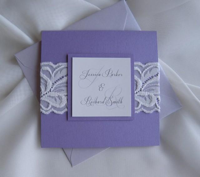 wedding photo - Wedding Invitation, Purple Wedding Invitation, Wedding Invita